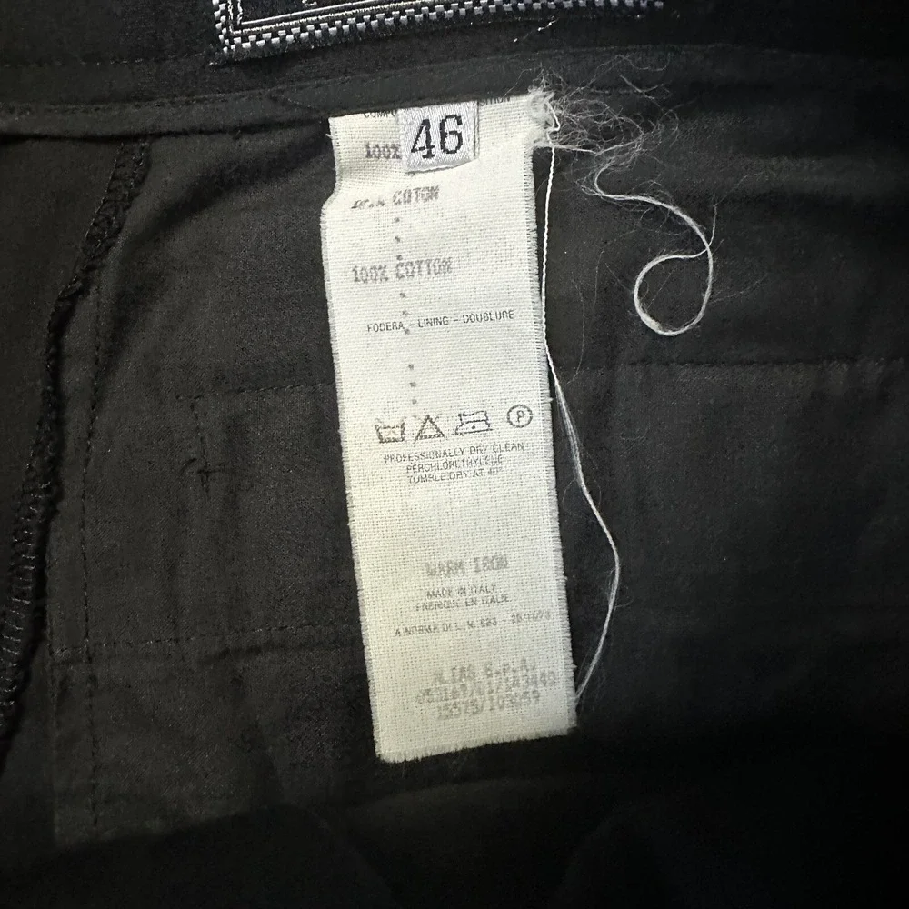 Gianni Versace Pants Women 29 Black Chinos Straight Leg Mid Rise Pockets Classic